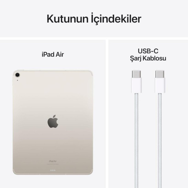 iPad Air M3 Wi-Fi 128 GB 13" MCNK4TU/A Yıldız Işığı Tablet Outlet (Açıklamayı Okuyunuz)