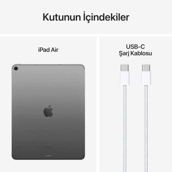 iPad Air 6. Nesil Wi-Fi + Cellular 256 GB 13" MV6V3TU/A Uzay Grisi Tablet Outlet (Açıklamayı Okuyunuz)