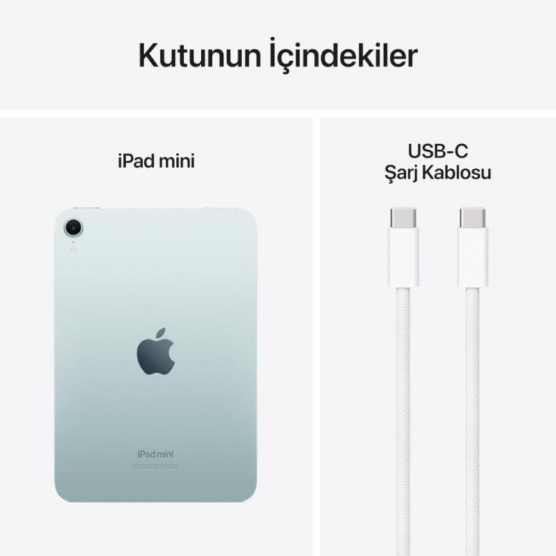 iPad Mini 7. Nesil Wi-Fi + Cellular 128 GB 8.3" MXPP3TU/A Mavi Tablet Outlet (Açıklamayı Okuyunuz)