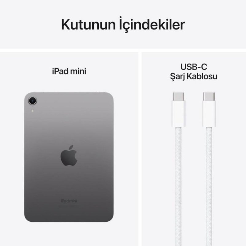 iPad Mini 7. Nesil Wi-Fi 128 GB 8.3" MXN63TU/A Uzay Grisi Tablet