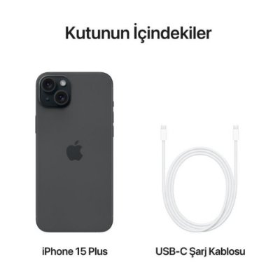 iPhone 15 Plus 256 GB Siyah (Apple Türkiye Garantili)