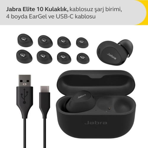 Jabra Elite 10 TWS Mat Siyah Kulak İçi Bluetooth Kulaklık Teşhir