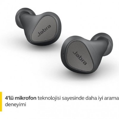 Jabra Elite 3 TWS Koyu Gri Kulak İçi Bluetooth Kulaklık Outlet