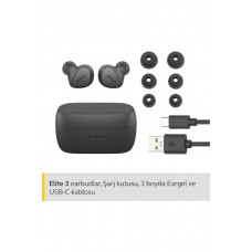 Jabra Elite 3 TWS Koyu Gri Kulak İçi Bluetooth Kulaklık teşhir