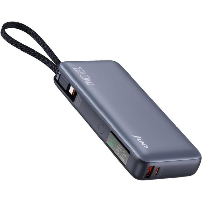 Juo 20000 mAh 130W LED Ekranlı Usb-A + Type-C Kablolu Powerbank Taşınabilir Hızlı Şarj Cihazı - Siyah Teşhir Juo 20000 mAh 130W LED Ekranlı Usb-A + Type-C Kablolu Powerbank Taşınabilir Hızlı Şarj Cihazı - Siyah Teşhir
