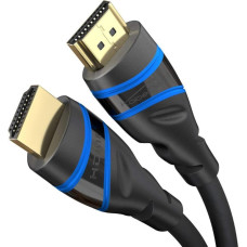 KabelDirekt - 10K & 8K HDMI Kablosu, HDMI 2.1b - 2m, 0,5-5m arası mevcut - Sertifikalı, Almanya'da geliştirilmiş (Ultra Yüksek Hız Kablosu PC, PS5, Xbox, Monitör ve TV için - siyah-mavi) Outlet