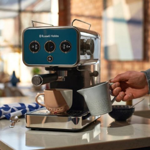 Russell Hobbs Distinctions 26451-56 Okyanus Mavisi Manuel Espresso Makinesi Teşhir