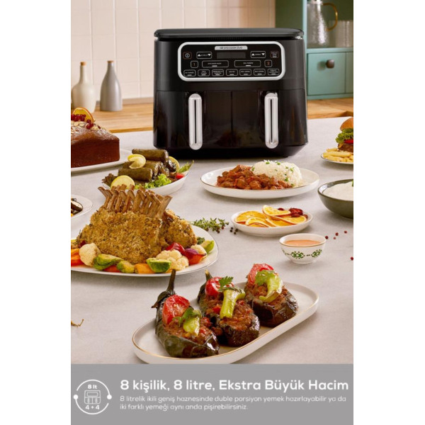 Karaca Air Pro Cook Duo Ev Yemeği XXXL 8 lt Starlight Yağsız Fritöz 