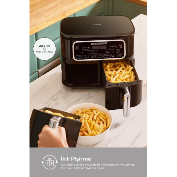 Karaca Air Pro Cook Duo Ev Yemeği XXXL 8 lt Starlight Yağsız Fritöz 