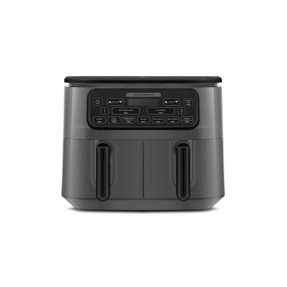 Karaca Air Pro Cook Duo Tandır XXXL 8 lt Space Gray Black Yağsız Fritöz