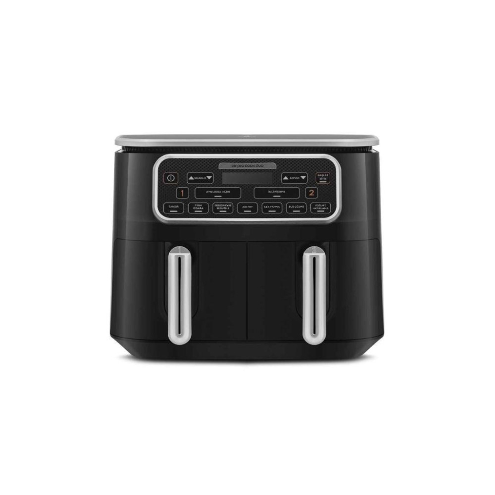 Karaca Air Pro Cook Duo Tandır XXXL 8 lt Black Silver Yağsız Fritöz Outlet