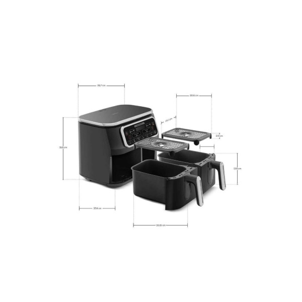 Karaca Air Pro Cook Duo Tandır XXXL 8 lt Black Silver Yağsız Fritöz Outlet