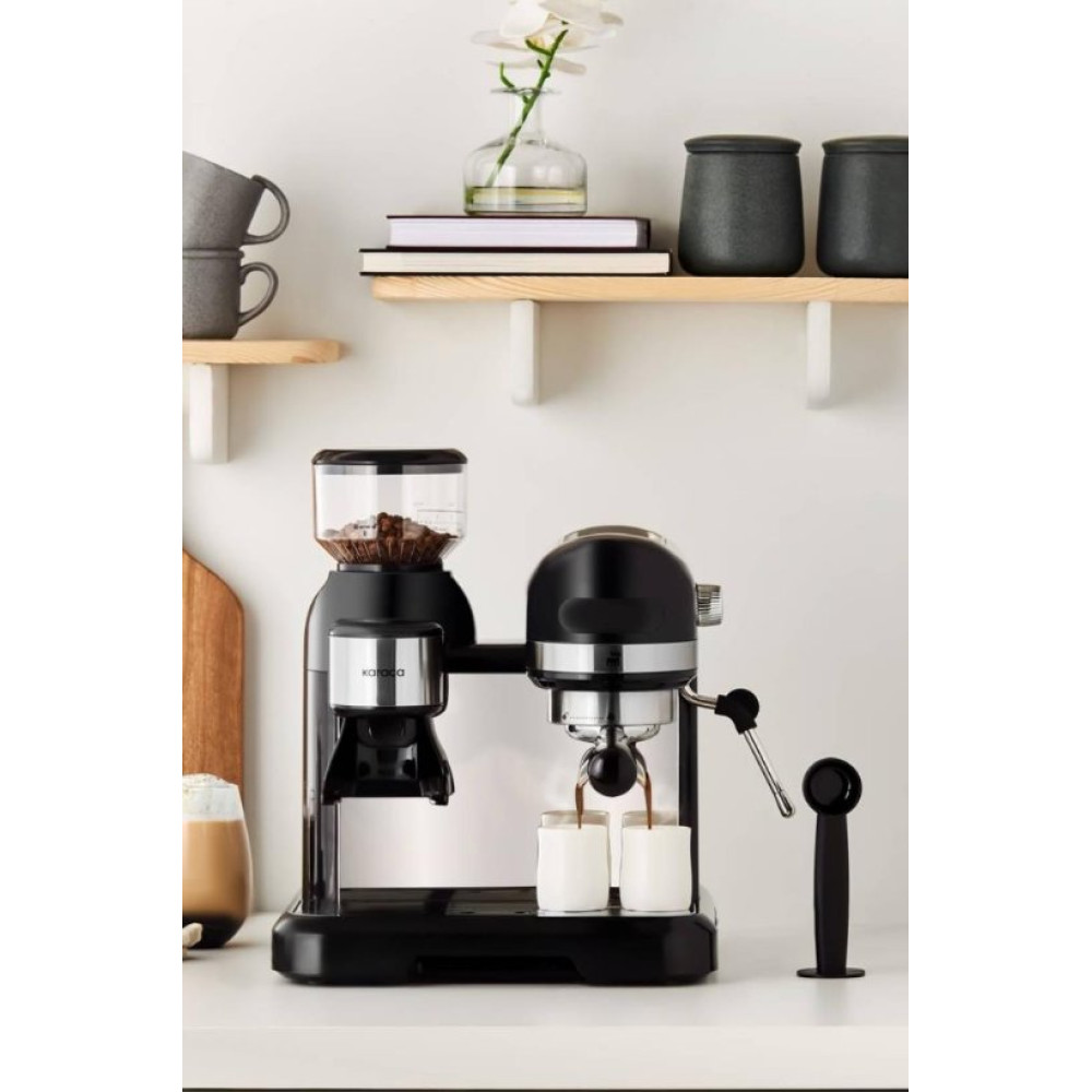 Karaca Coffeemaid Siyah Öğütücülü Espresso Makinesi Teşhir