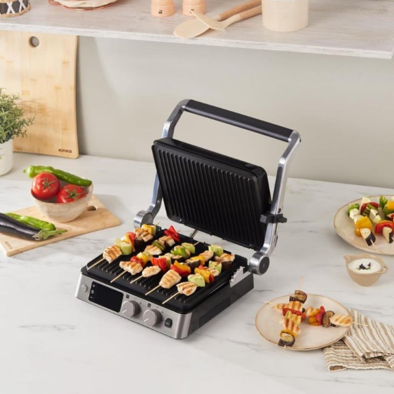 Karaca Compact Steel Sear and Grill Inox 2008 2000 W Izgara ve Tost Makinesi Teşhir