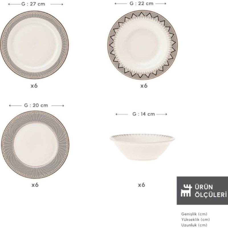 Karaca Globe 24 Parça 6 Kişilik Yemek Takımı Karaca Globe 24 Parça 6 Kişilik Yemek Takımı