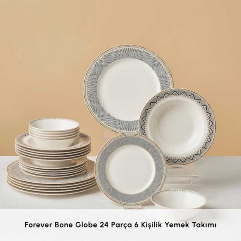 Karaca Globe 24 Parça 6 Kişilik Yemek Takımı Karaca Globe 24 Parça 6 Kişilik Yemek Takımı