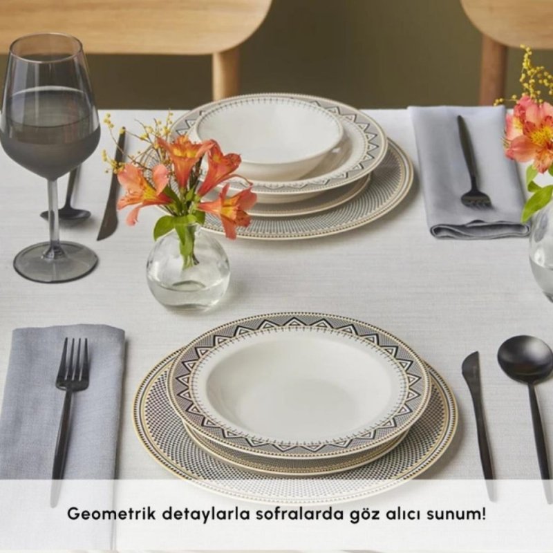 Karaca Globe 24 Parça 6 Kişilik Yemek Takımı Karaca Globe 24 Parça 6 Kişilik Yemek Takımı