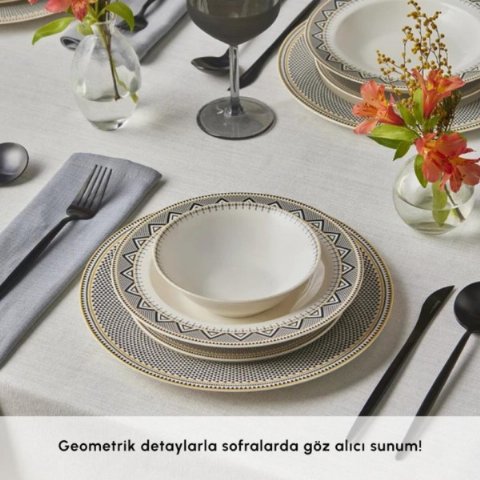 Karaca Globe 24 Parça 6 Kişilik Yemek Takımı Karaca Globe 24 Parça 6 Kişilik Yemek Takımı