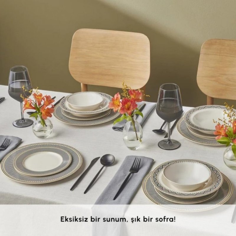 Karaca Globe 24 Parça 6 Kişilik Yemek Takımı Karaca Globe 24 Parça 6 Kişilik Yemek Takımı