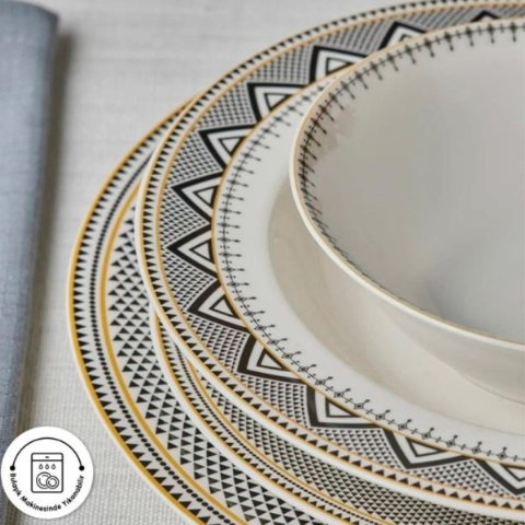 Karaca Globe 24 Parça 6 Kişilik Yemek Takımı Karaca Globe 24 Parça 6 Kişilik Yemek Takımı