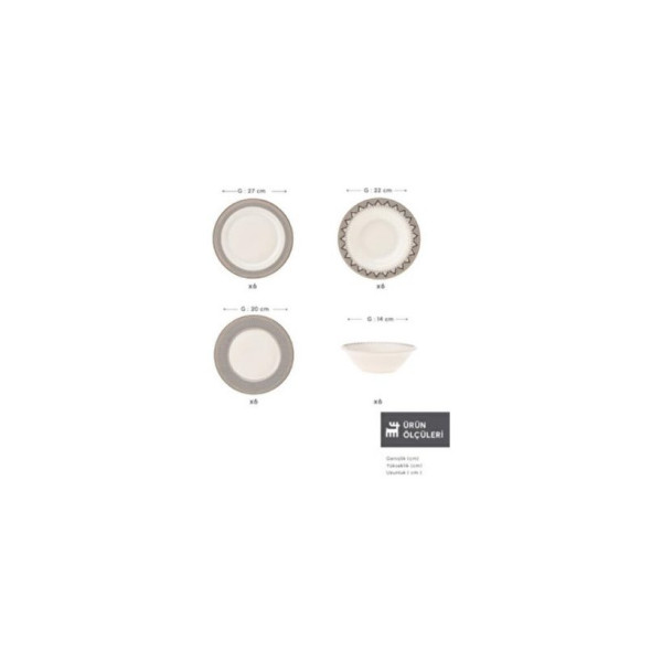 Karaca Globe 24 Parça 6 Kişilik Yemek Takımı Karaca Globe 24 Parça 6 Kişilik Yemek Takımı