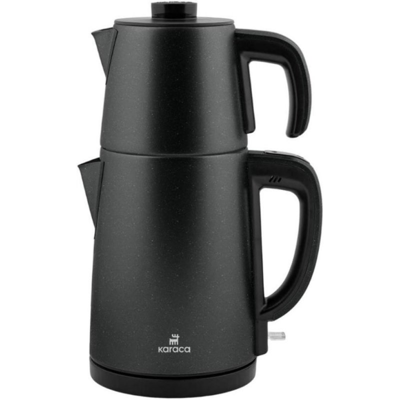 Karaca Gastro Dem 2in1 1650 W Shiny Black Çelik Çay Makinesi Outlet