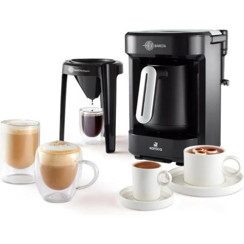 Karaca Hatır Barista İnci Beyazı Cappuccino ve Türk Kahve Makinesi Teşhir
