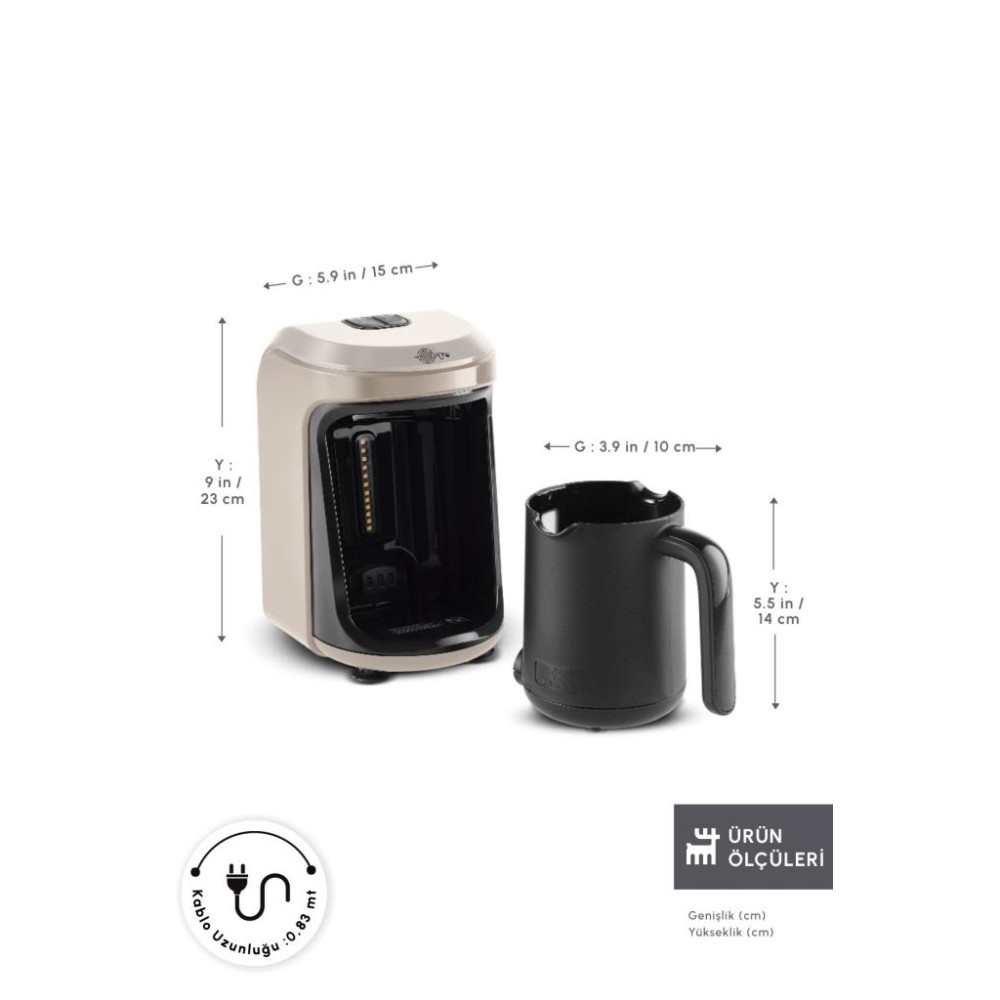 Karaca Hatır Hüps Türk Kahvesi Makinesi Beige - Outlet Karaca Hatır Hüps Türk Kahvesi Makinesi Beige - Outlet