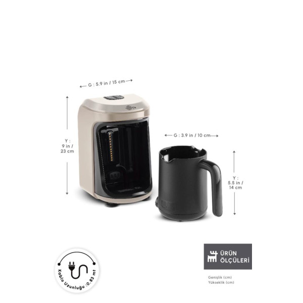 Karaca Hatır Hüps Türk Kahvesi Makinesi Beige - Outlet Karaca Hatır Hüps Türk Kahvesi Makinesi Beige - Outlet