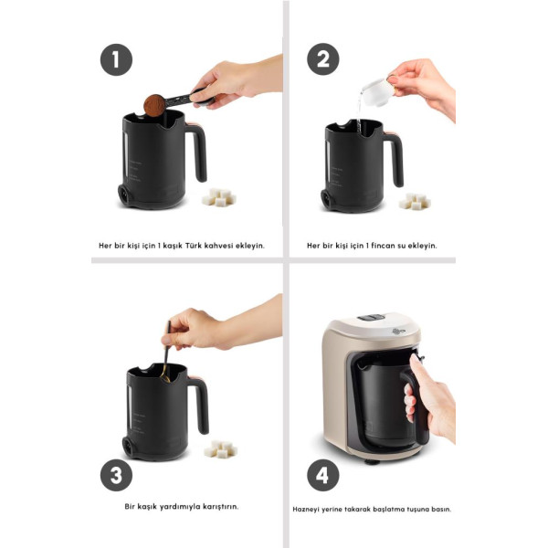 Karaca Hatır Hüps Türk Kahvesi Makinesi Beige - Outlet Karaca Hatır Hüps Türk Kahvesi Makinesi Beige - Outlet