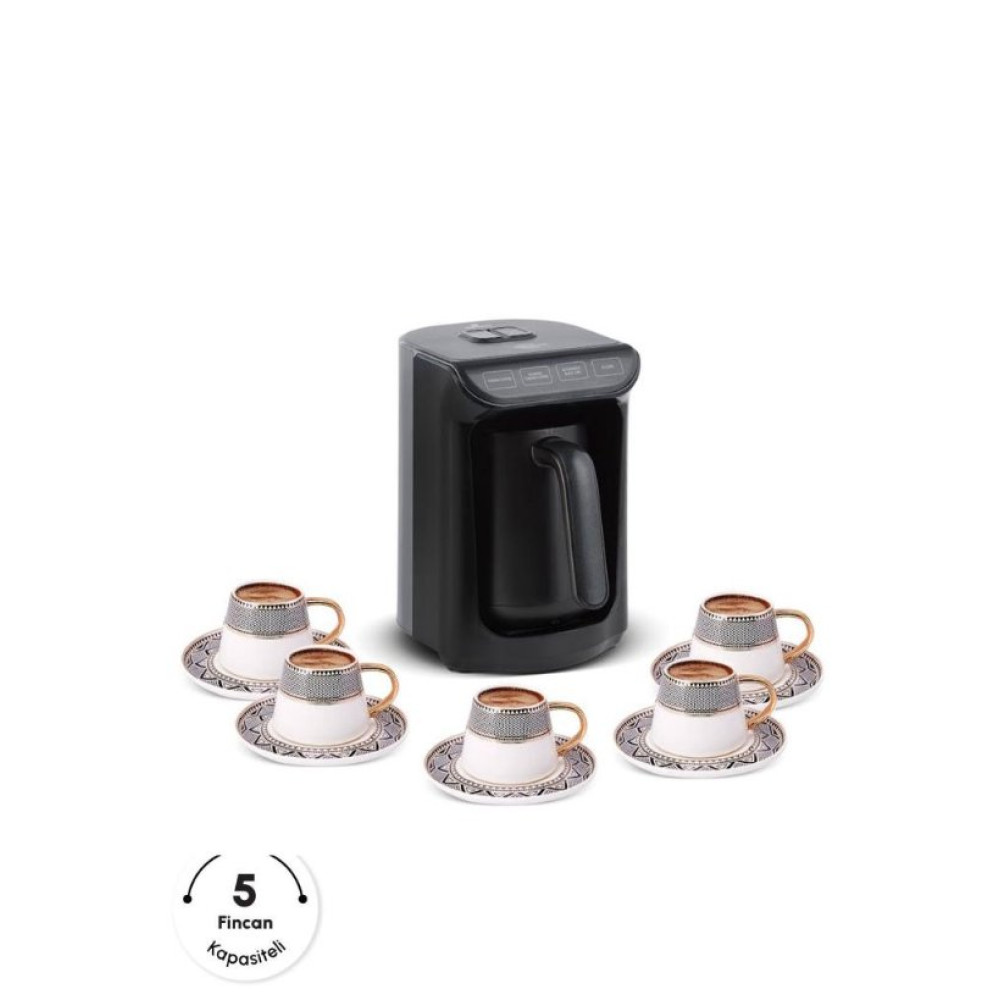 Karaca Hatır Köz Shiny Black Wave Türk Kahve Makinesi Teşhir