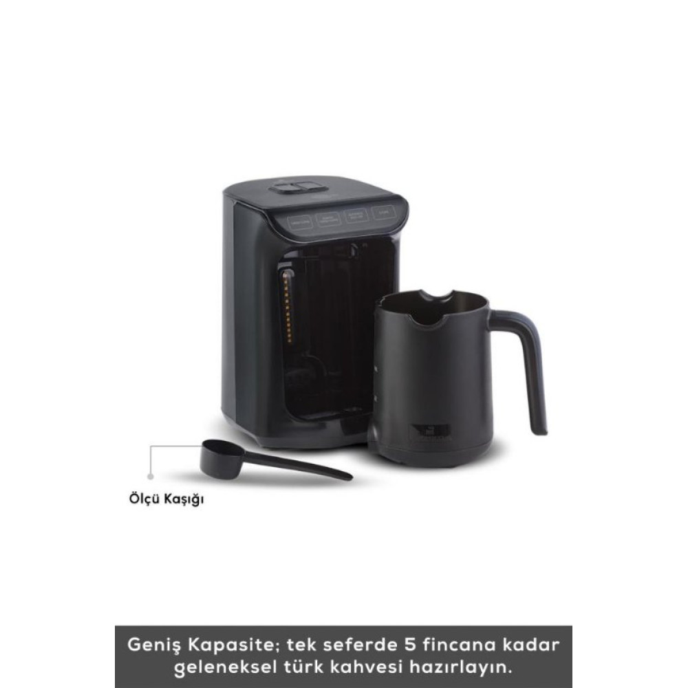 Karaca Hatır Köz Shiny Black Wave Türk Kahve Makinesi Teşhir