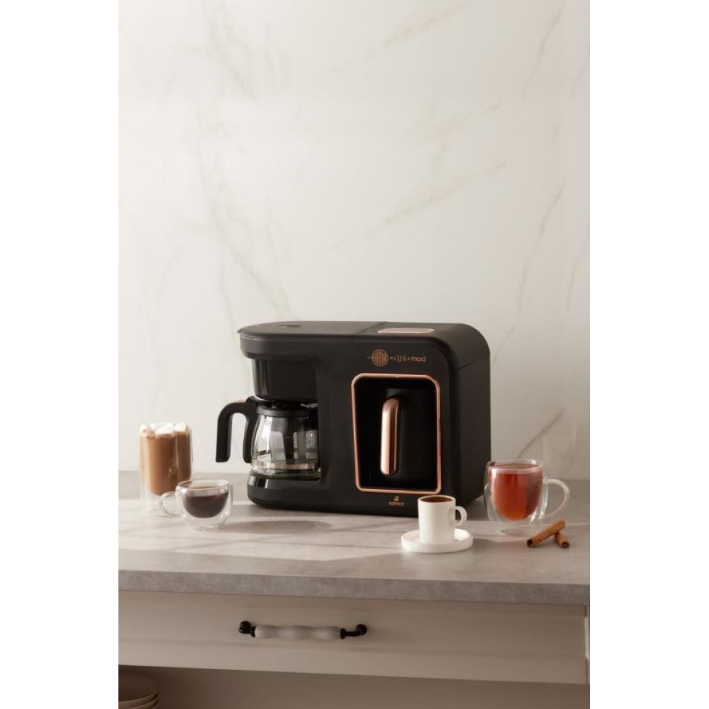 Karaca Hatır Plus Mod 5 in 1 Essential Filtre Kahve Makinesi Black Copper Outlet