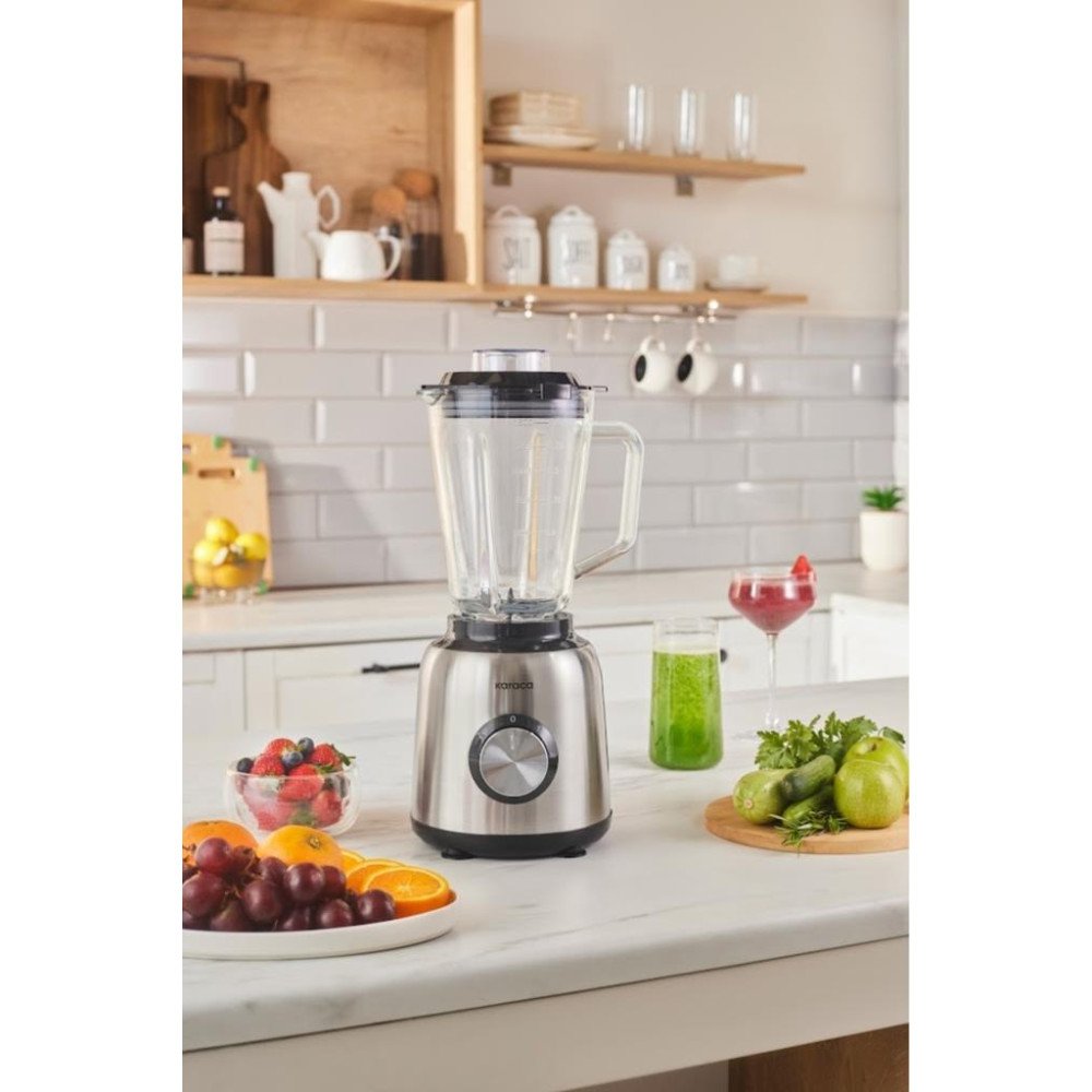 Karaca 1000 W Inox Cam Hazneli Smoothie Blender Teşhir