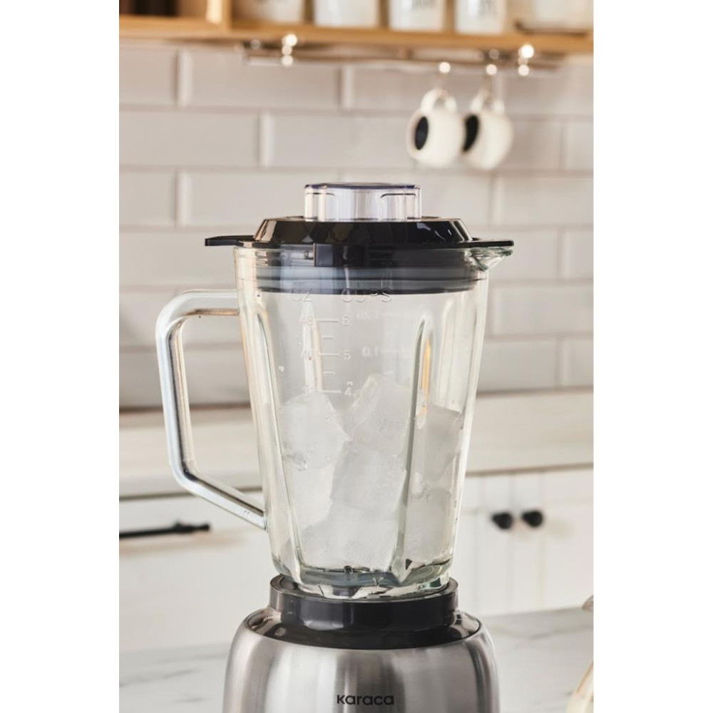 Karaca 1000 W Inox Cam Hazneli Smoothie Blender Teşhir