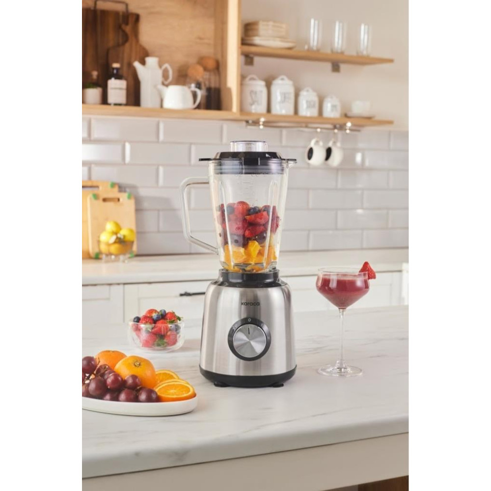 Karaca 1000 W Inox Cam Hazneli Smoothie Blender Teşhir