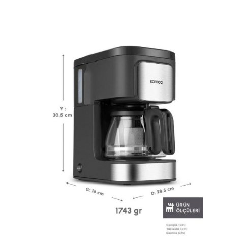 Karaca Just Coffee Aroma 2in1 Inox Çay ve Filtre Kahve Makinesi Outlet