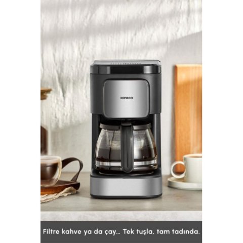 Karaca Just Coffee Aroma 2in1 Inox Çay ve Filtre Kahve Makinesi Outlet