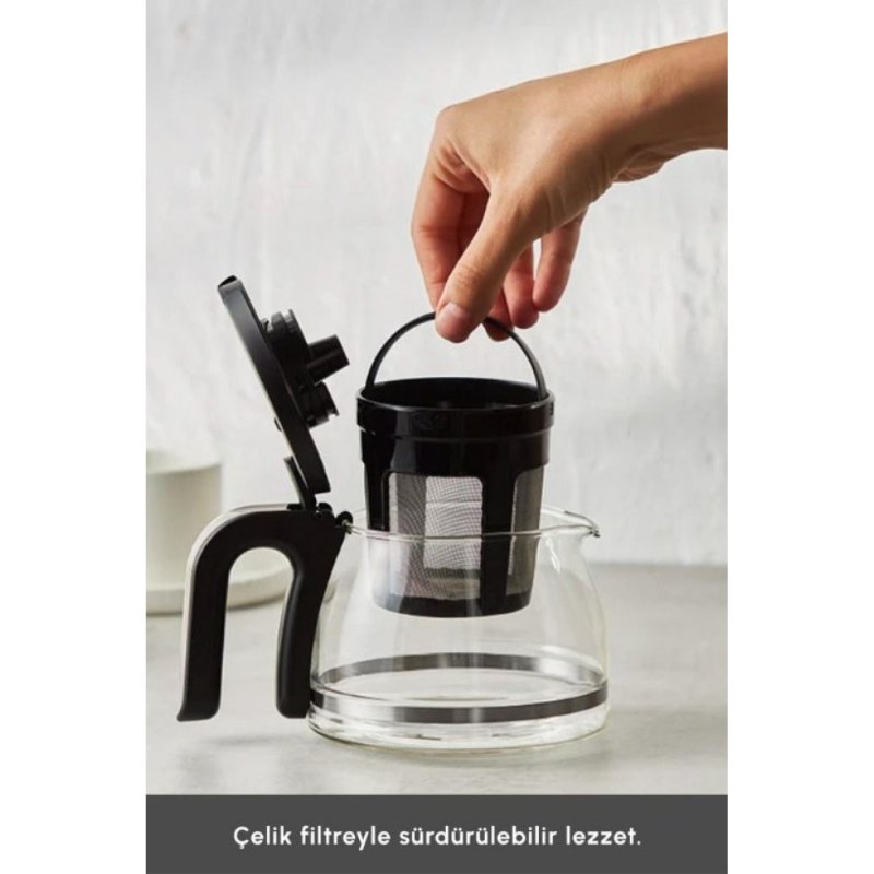 Karaca Just Coffee Aroma 2in1 Inox Çay ve Filtre Kahve Makinesi Outlet