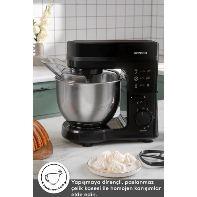 Karaca Maestrochef Stella Siyah 1500 W 5 lt Hamur Yoğurma Makinesi Teşhir