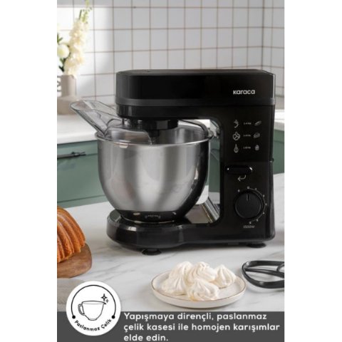 Karaca Maestrochef Stella Siyah 1500 W 5 lt Hamur Yoğurma Makinesi Teşhir