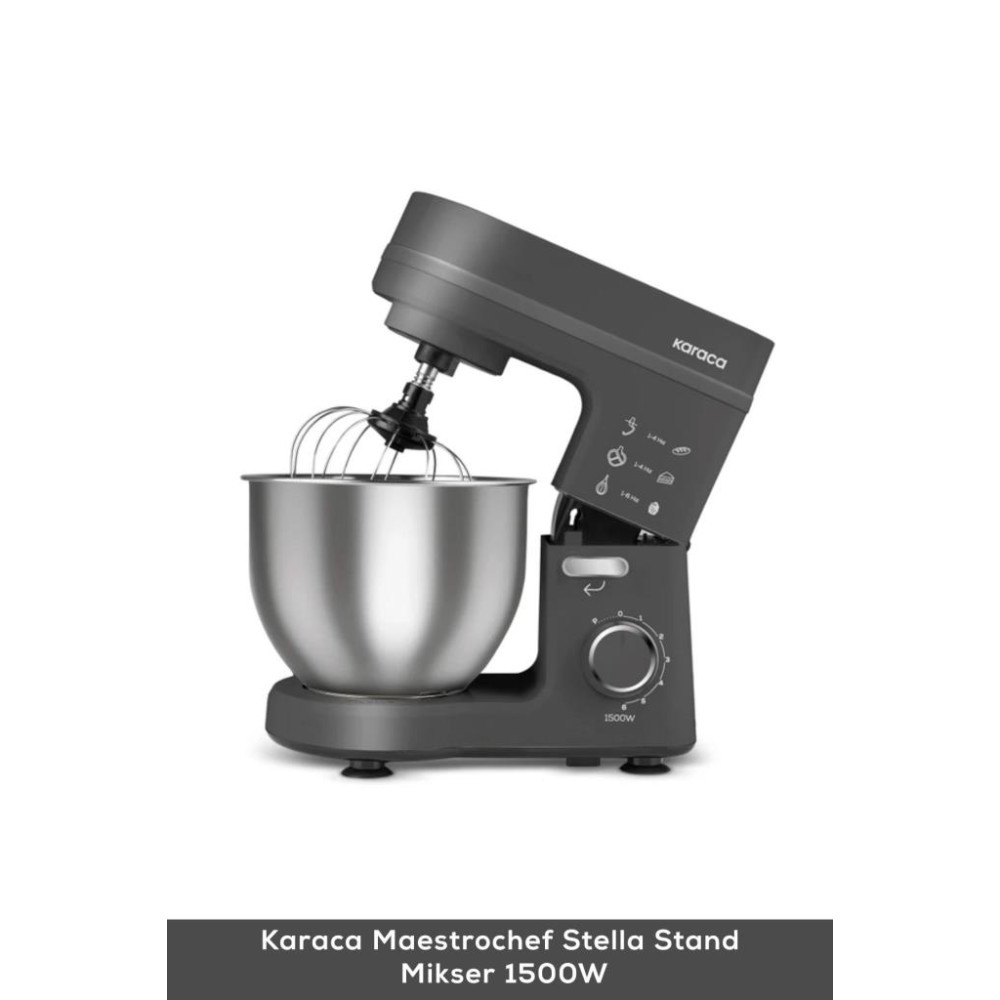 Karaca Maestrochef Stella Space Gray 1500 W 5 lt Hamur Yoğurma Makinesi 