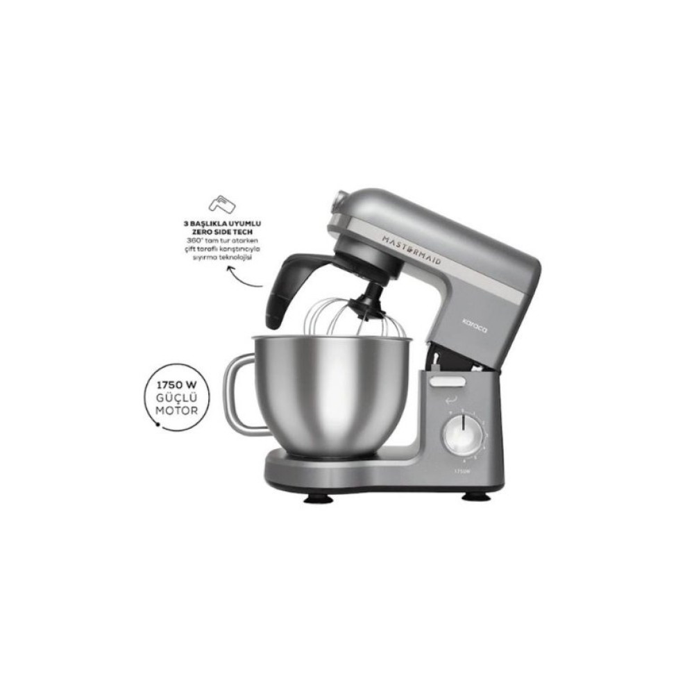 Karaca Mastermaid Chef Pro Çift Kollu 1750 W 5 lt Galaxy Grey Stand Mikser Outlet