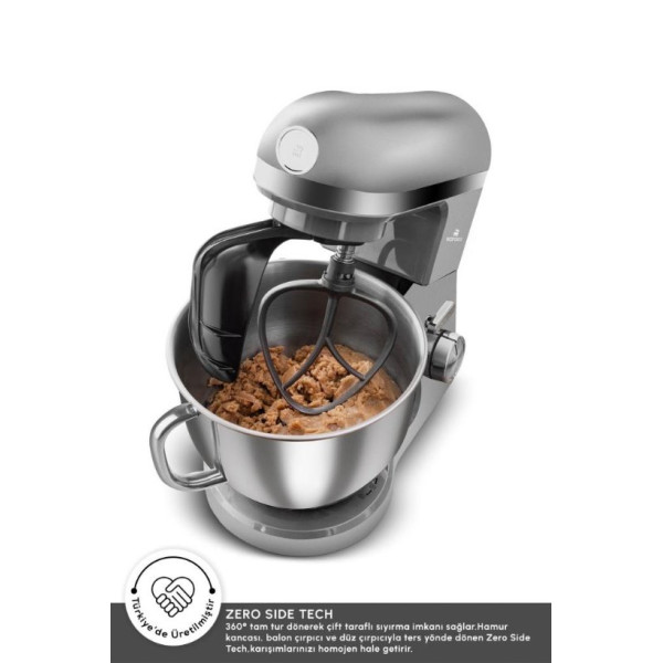 Karaca Mastermaid Chef Pro Çift Kollu 1750 W 5 lt Galaxy Grey Stand Mikser Outlet