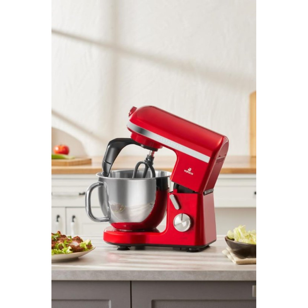 Karaca Mastermaid Chef Pro Çift Kollu 1750 W 5 lt Kırmızı Stand Mikser Teşhir