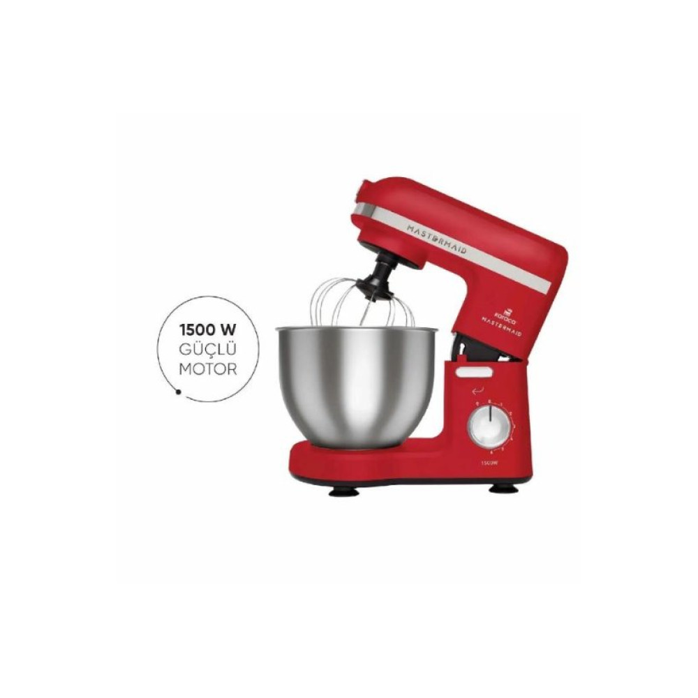 Karaca Mastermaid Chef 1500 W 5 lt Kırmızı Stand Mikser Teşhir