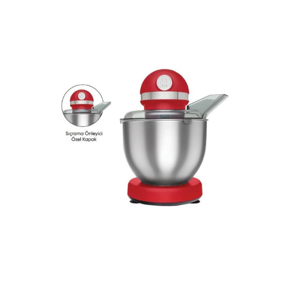 Karaca Mastermaid Chef 1500 W 5 lt Kırmızı Stand Mikser Teşhir