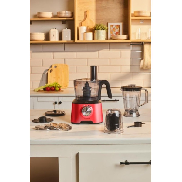 Karaca Mastermaid Power Multifunctional 10in1 Kırmızı 2000 W Gıda Hazırlama Seti Teşhir