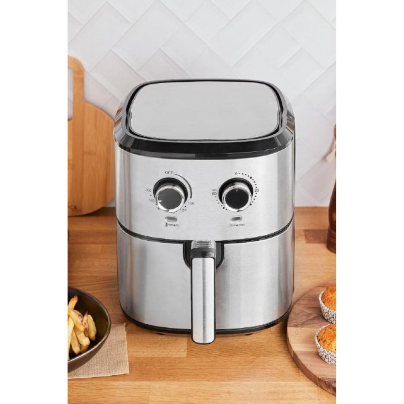Karaca Multifry Inox Double Pan XL 5.5 lt Yağsız Fritöz Teşhir