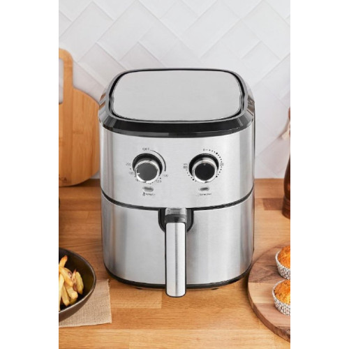 Karaca Multifry Inox Double Pan XL 5.5 lt Yağsız Fritöz Teşhir